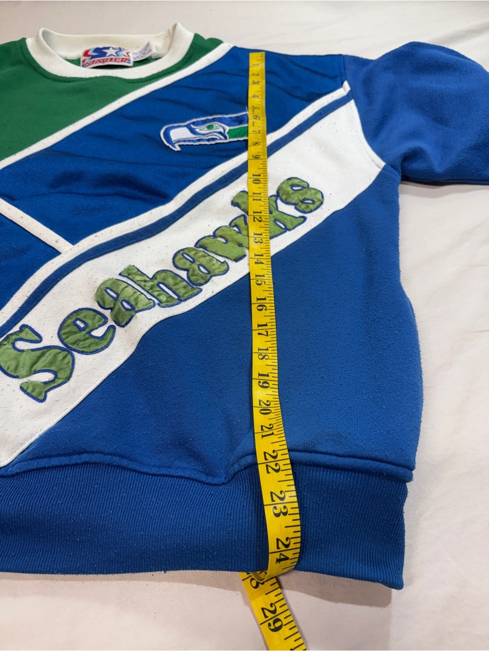 Seattle Seahawks Vintage 80s Starter Sweatshirt - NFL Football Sweater - Picture 7 of 11